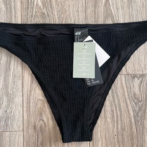 NWT black bikini bottoms H&M 14 Large